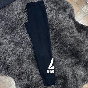 REEBOK Athletic Brand Logo Mens Casual School Work Out Joggers Size Small